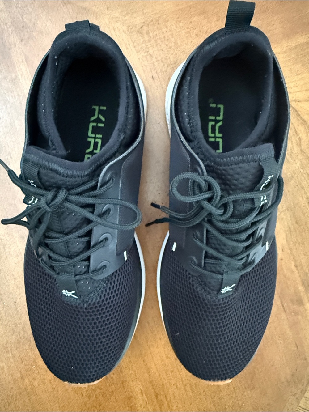 KURU women Black Mesh Lace-Up Sneakers